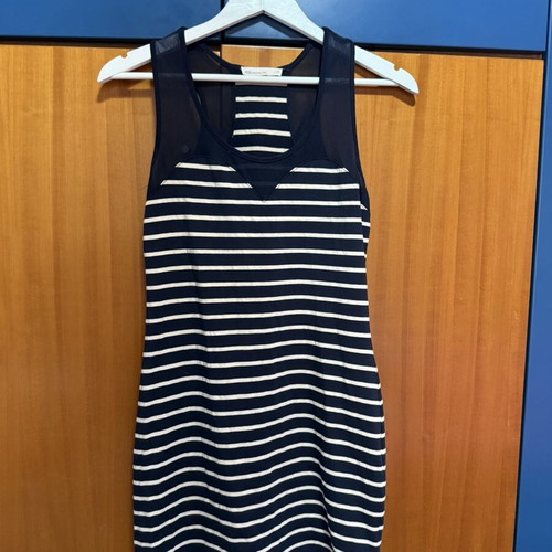 BSB blue striped short dress used, size M