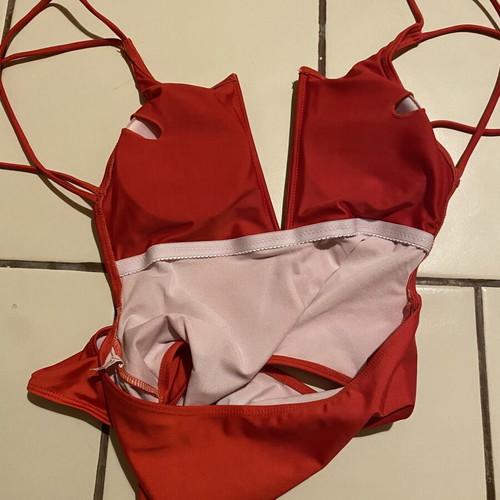 Decoro swimsuit new, red, open back with V bust