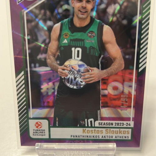 Kostas Sloukas 2024-25 Donruss EuroLeague Highlights Purple Laser like new