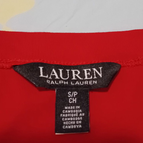 Lauren Ralph Lauren women's red 3/4 sleeve blouse, small