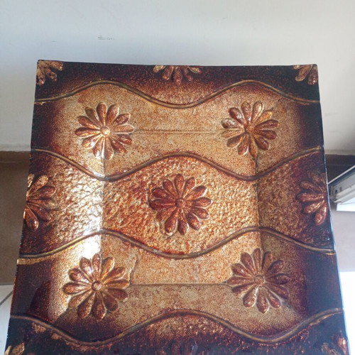 Decorative glass platter like new, 34x34 cm