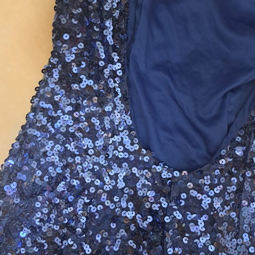 Blue sequin dress like new, short and tight, size S
