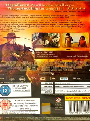 DVD Australia καινούργιο, αισθηματική περιπέτεια με αγγλικούς υπότιτλους