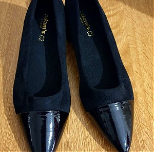 Adam's Shoes 39 μαύρες γόβες χαμηλές (suede και λουστρίνι)