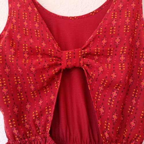 H&M Divided red sleeveless dress new with geometric and ethnic patterns