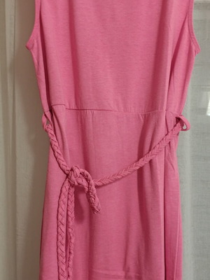Sorider pink dress with knitted belt like new, size M