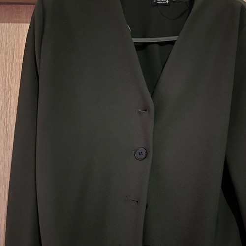 Zara women's green shirt jacket like new size L