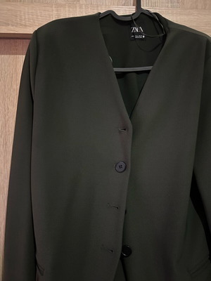 Zara women's green shirt jacket like new size L