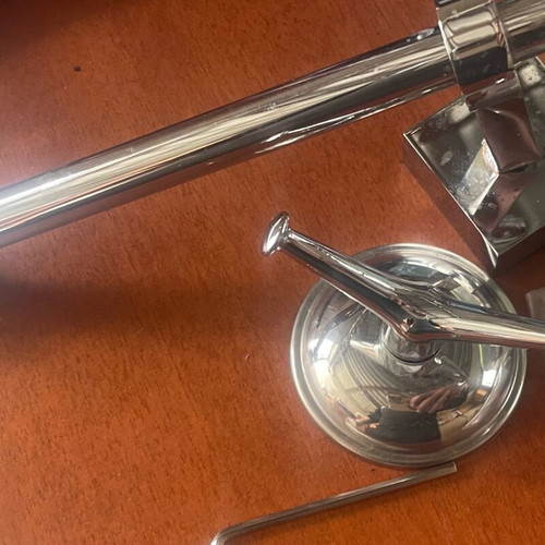 Stainless steel bathroom set like new