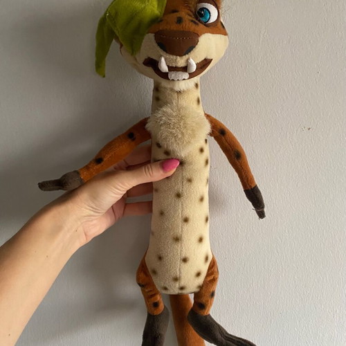 Weasel Buck plush toy from Ice Age 2008 used, 34 cm