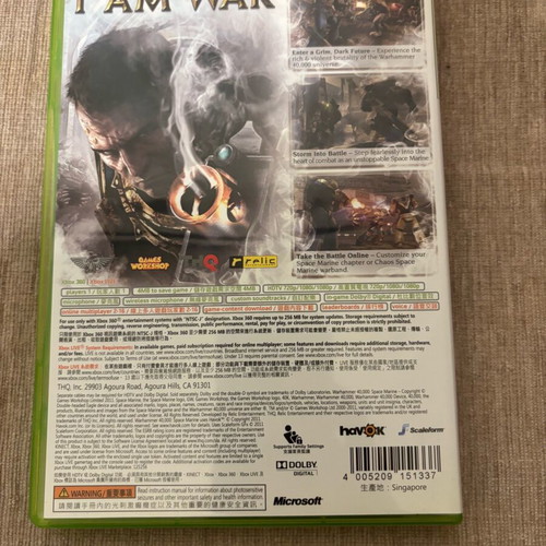 Warhammer 40.000 Space Marine Xbox 360 game used, English full version