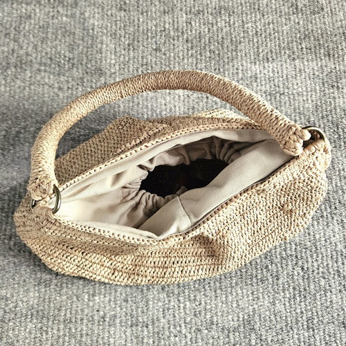 Ibeliv Raffia Shoulder Bag New, Straw Beige