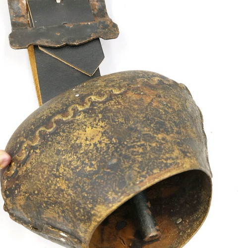 Original large old Swiss cowbell used