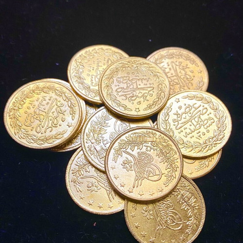 Turkish lira new 22-carat gold-plated replica coin