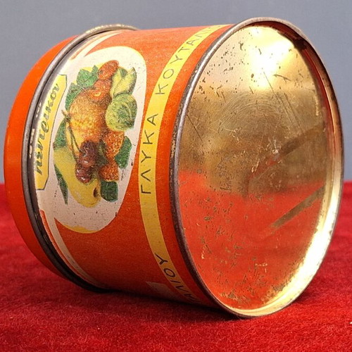 Rare tin box from Thessaloniki, vintage sweet packaging