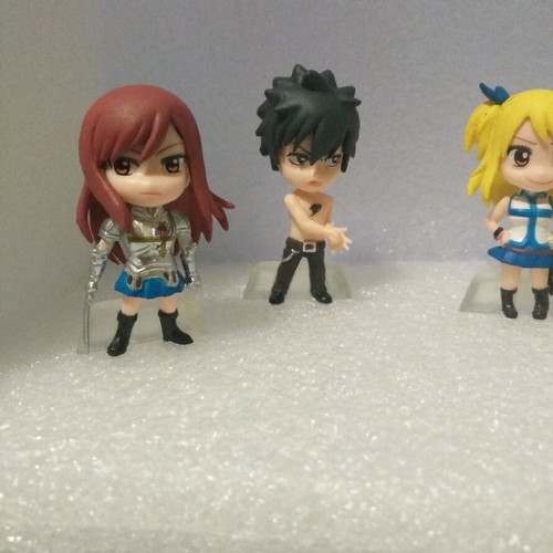 Fairy Tail Anime Chibi Figures set of 6, like new