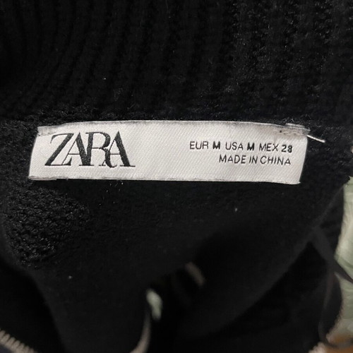 Zara knitted blouse used, size M, black and white