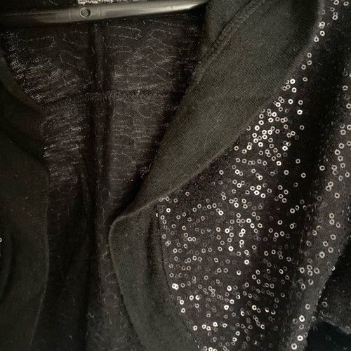 Black sequin bolero cardigan Edward M