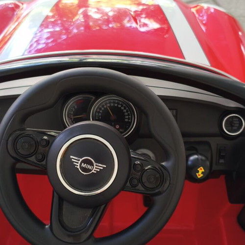 Mini Cooper electric ride-on car for ages 1-3, red
