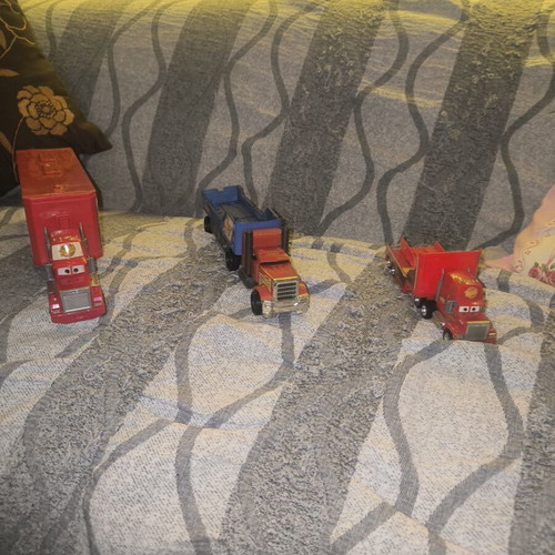 Mattel Disney Cars Mack Toy Trucks used, set of 3