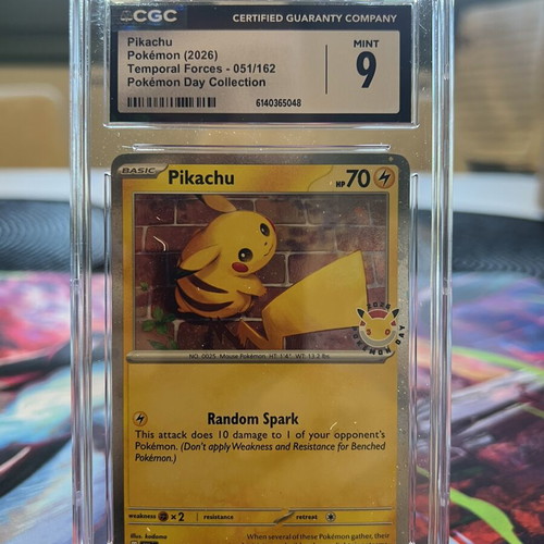 Pikachu Pokemon Day CGC 9 card mint condition