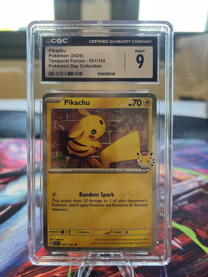 Pikachu Pokemon Day CGC 9 card mint condition