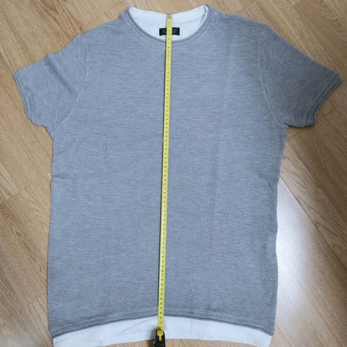 Men's gray cotton T-shirt Zara like new, size L