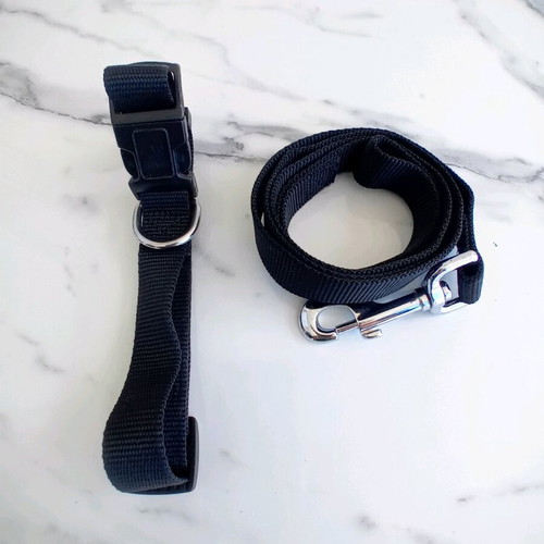 Leash collar set new, 2.5 cm width, adjustable for large dogs