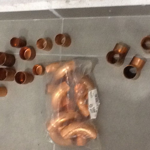 Copper fittings new in various sizes