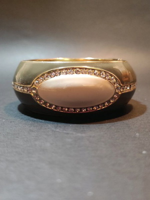 Bracelet with rhinestones like new, opens with spring clasp