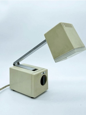 Vintage telescopic table lamp Kreo Lite model Na 270 used, white plastic and metal