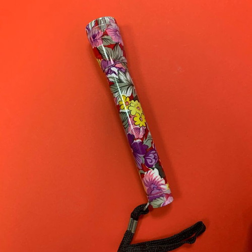 Flashlight with floral design