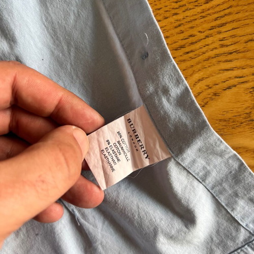 Burberry London women's shirt, vintage baby blue, slim fit