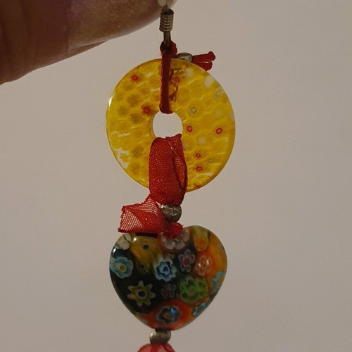 Handmade Murano earrings used with silver clasp