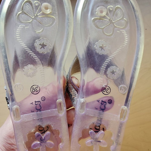 De Fonseca silicone slippers size 36 like new, gray