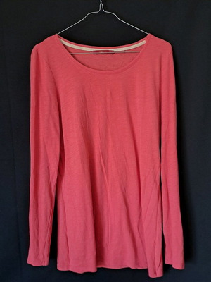 Edc long-sleeve thin coral blouse used, size L
