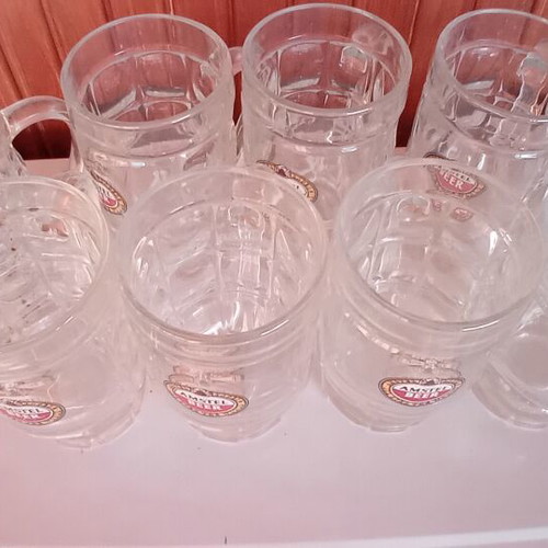 Amstel Beer Glasses used, set of 9, 500ml