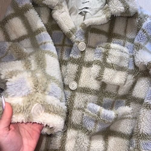 Pull&Bear checked fur like new