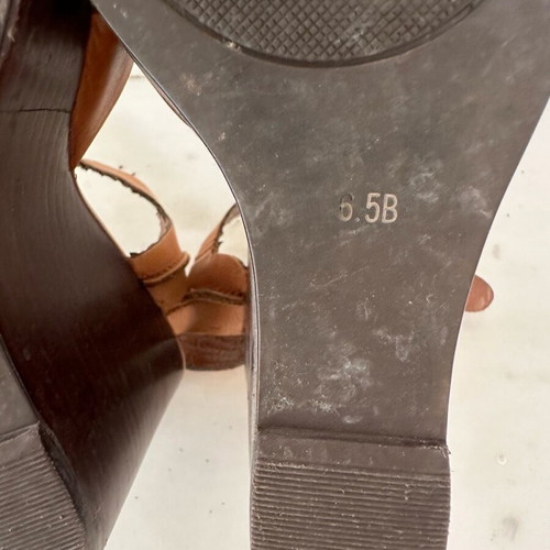 Ralph Lauren leather platform sandals like new, size 37, brown