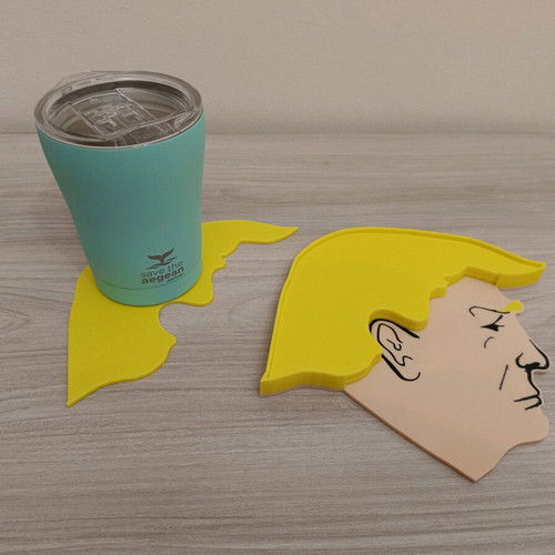 Donald Trump coasters new, collectible, plastic