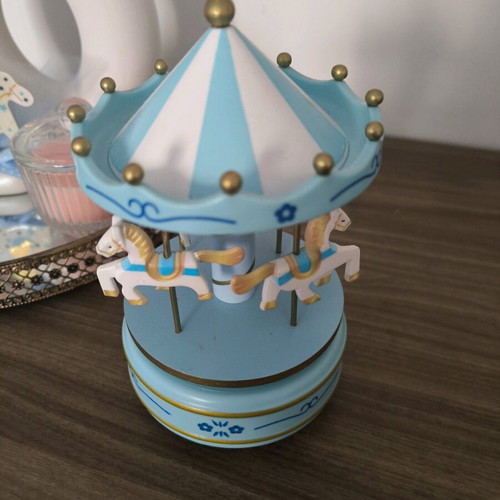 Carousel Baptism Decoration Set Blue Theme new