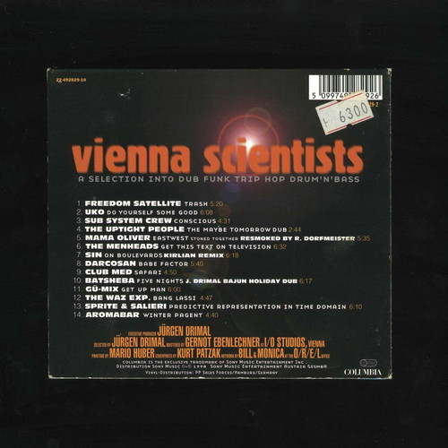 Vienna Scientists A Selection Into Dub Funk Trip Hop Drum 'N' Bass CD used