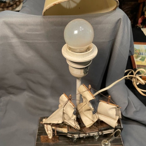 Ship lamp handmade used with pole holder