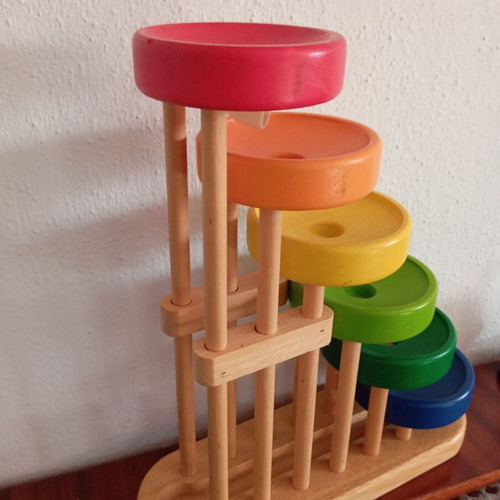 Wooden marble run tower like new