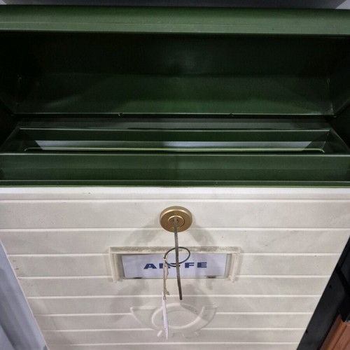 Arfe plastic mailbox green white new 41x30 cm