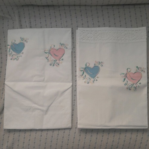 Set of 100% cotton pillowcases 80x50 cm, new