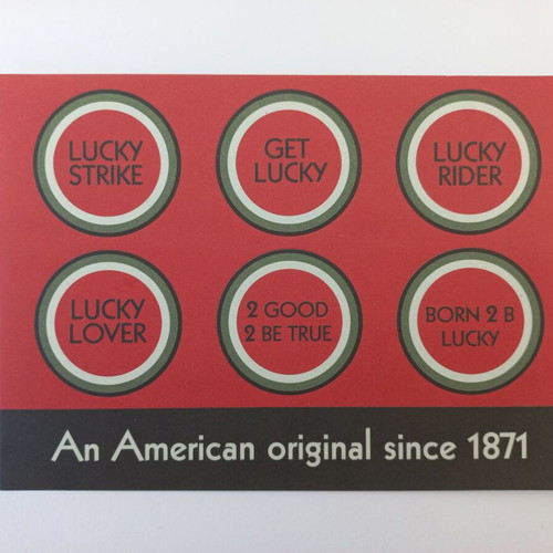 Lucky Strike collectible postcard set of 3 like new, 00's decade