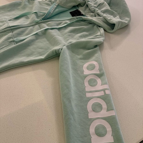 Adidas jacket XS used, turquoise
