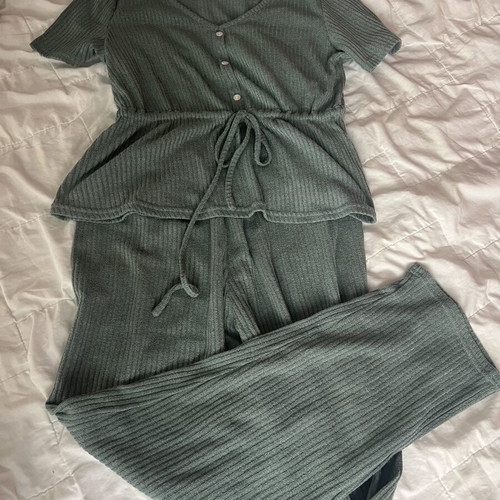 Shein Mint Green Pajama Set L Like New