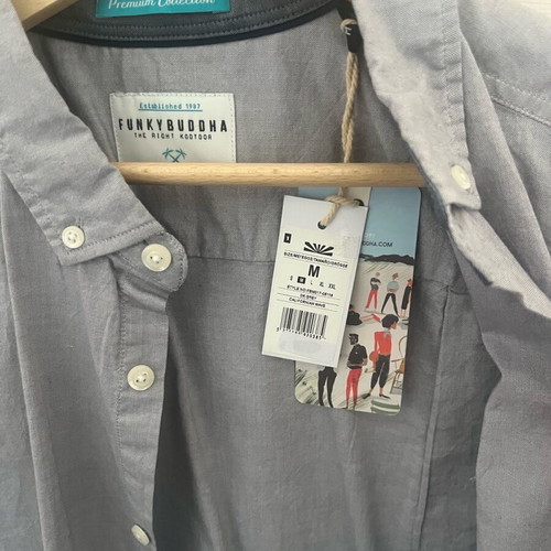Funky Buddha short-sleeve shirt new, size M, gray